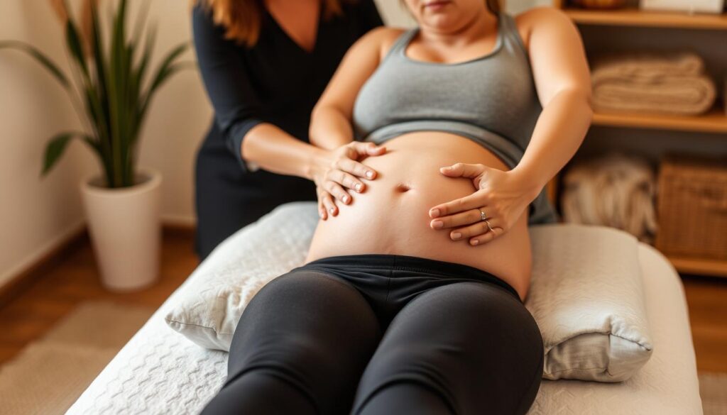 Masaż relaksacyjny wykonywany u kobiety w ciąży z uwzględnieniem specjalnych technik