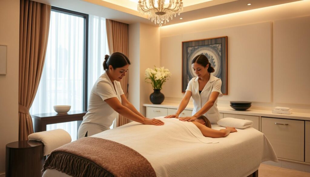 Masażysta pracujący w luksusowym hotelu - Zarobki w beauty: Ile zarabia kosmetyczka i masażysta? Masażysta pracujący w luksusowym hotelu - Zarobki w beauty: Ile zarabia kosmetyczka i masażysta?