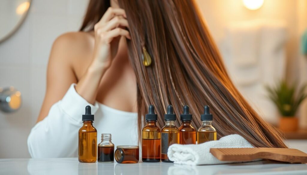 Olejowanie włosów z użyciem naturalnych olejów w domowym spa