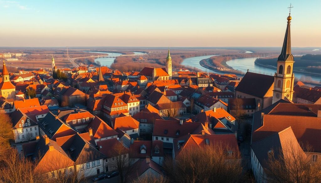 Romantyczny widok na Sandomierz z Góry Salve Regina, popularne miejsce na weekend we dwoje