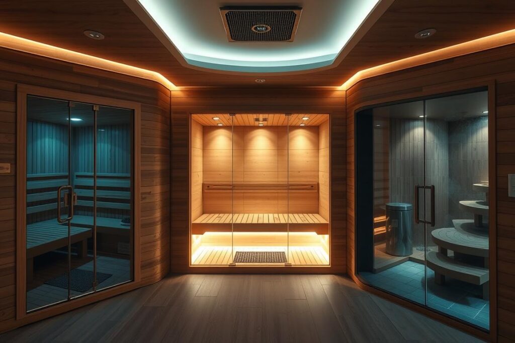 Różne rodzaje saun w strefie wellness - caldarium, sanarium i łaźnia parowa