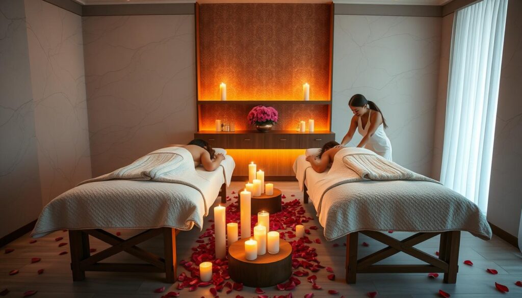 Zabiegi relaksacyjne na ciało dla pary w gabinecie SPA